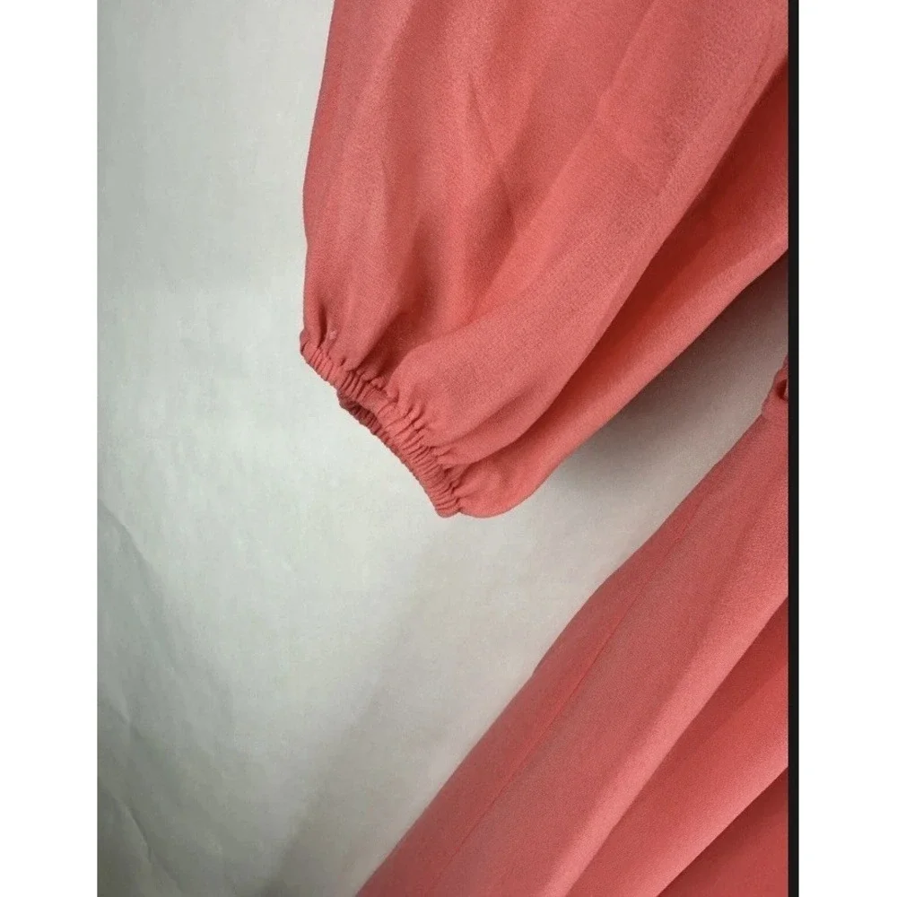 Pink Vince Camuto Womens A-Line Dress with V-neck Size 8 - Picture 2 of 7